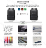 Custom High Quality Pu Leather Men's Computer Backpack Waterproof Classic School Travel Laptop Backpack With Usb Charging