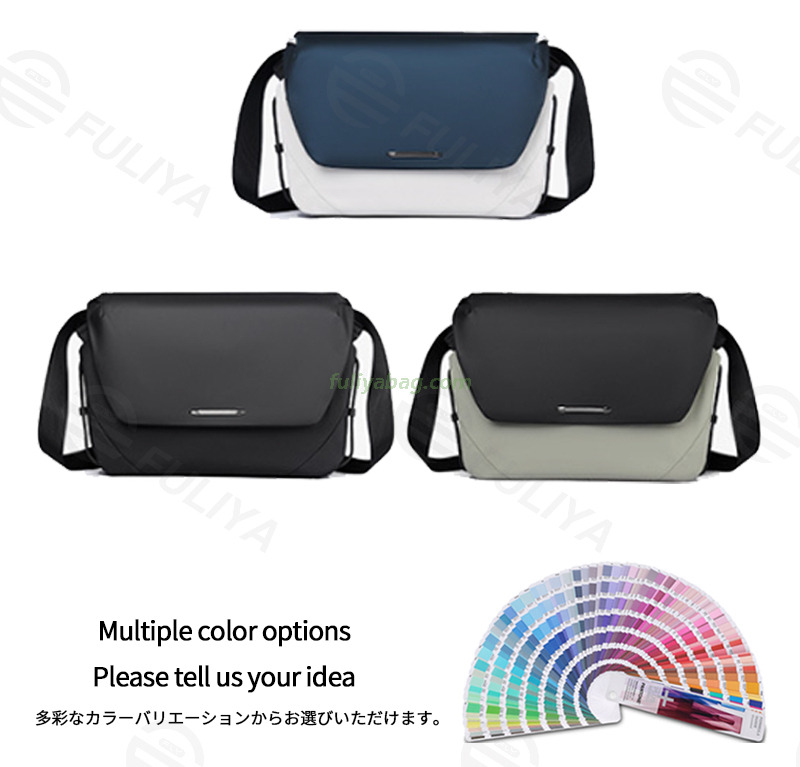 Custom Logo Large Capacity Outdoor Sports Motorcycle Cycling Bag Magnetic Buckle Messenger Bag Men's Crossbody Bag