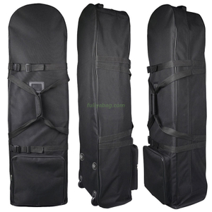 Portable Black Golf Travel Roller Bag Protector Cover Men 900D Thickened Waterproof Stand Golf Travel Bag With Wheels