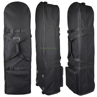 Portable Black Golf Travel Roller Bag Protector Cover Men 900D Thickened Waterproof Stand Golf Travel Bag With Wheels