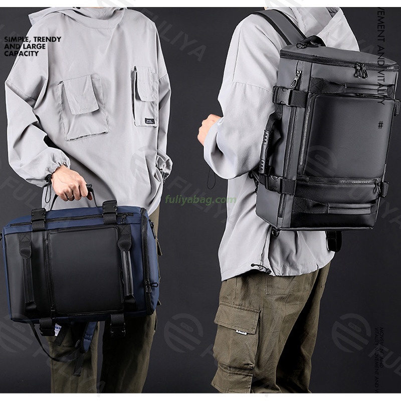 Large Capacity Water Resistant Travel Laptop Shoulder Designer Premium Trendy Business Travel Men's Backpack Bag