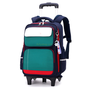 Custom Large Capacity Kids Boys Girls Rolling Trolley Backpacks Primary Student Children School Bags With Wheel