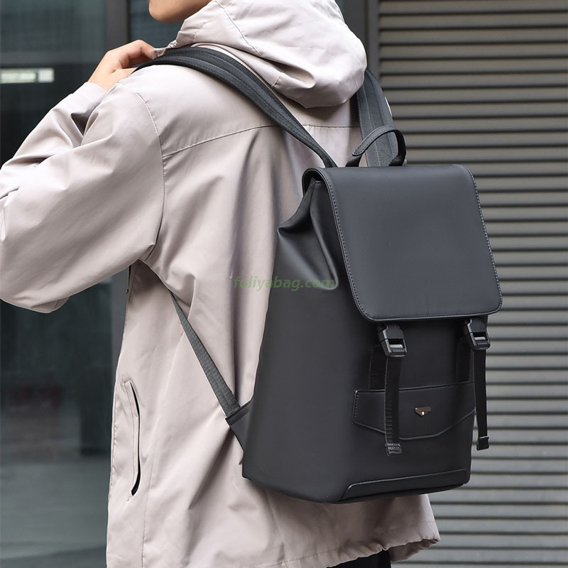 Waterproof Large Capacity Travel Laptop Backpack Luxury Pu Fabric Men's School Backpack Suitable for Daily Business Trip