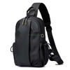 Custom Multifunctional Men's Shoulder Messenger Bag Durable Waterproof Zipper Closure Chest Bag With Headphones Hole