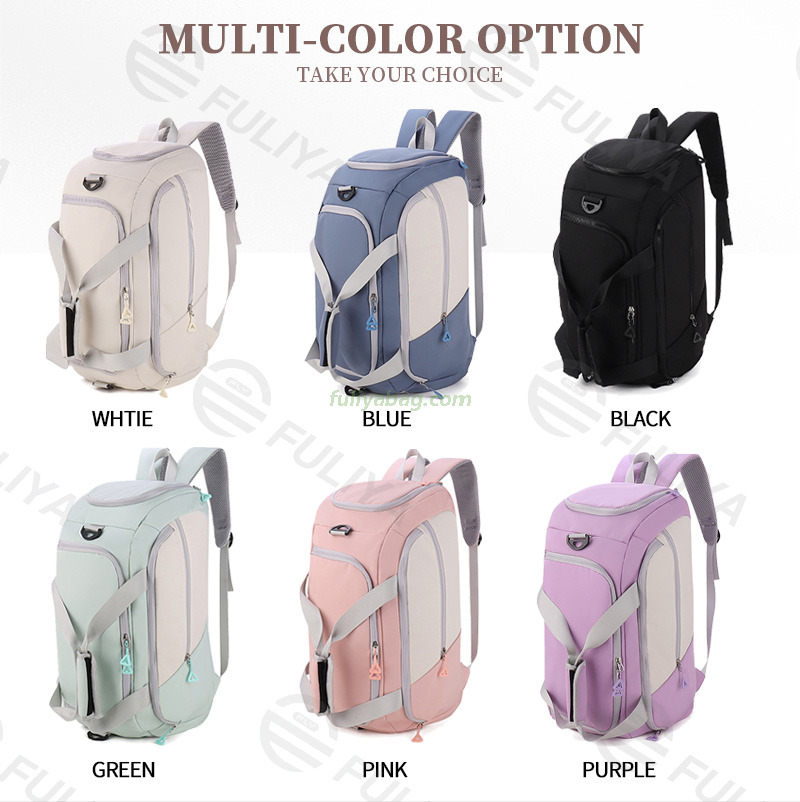 Custom Logo Water Resistant Large Capacity Women Outdoor Travel Duffel Tote Bag Dry And Wet Sports Gym Backpack
