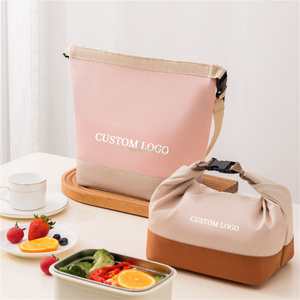 Women's Durable Large Capacity Foldable Crossbody Tote Bag Outdoor Picnic Insulated Cooler Bento Lunch Box With Bag