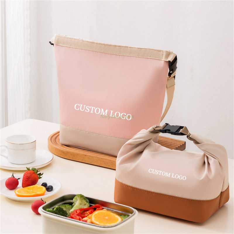 Women's Durable Large Capacity Foldable Crossbody Tote Bag Outdoor Picnic Insulated Cooler Bento Lunch Box With Bag