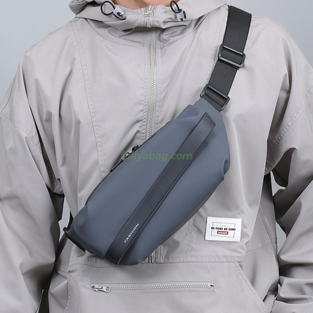 Custom Fancy Small Crossbody Sling Bag Fashion Travel Sports Men's Single Shoulder Messenger Waist Chest Pack Bag
