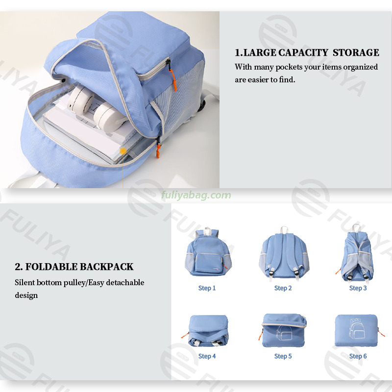 Custom Waterproof Folding Men Women's Backpack Portable Travel Sport Large Capacity Super Light Outdoor Backpack