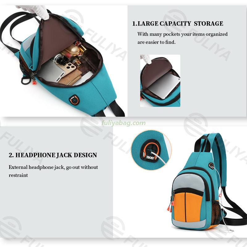 Multi Type Colorful Chest Bags Fashion Casual Anti Theft Messenger Crossbody Bag Sling Backpack For Boys And Girls