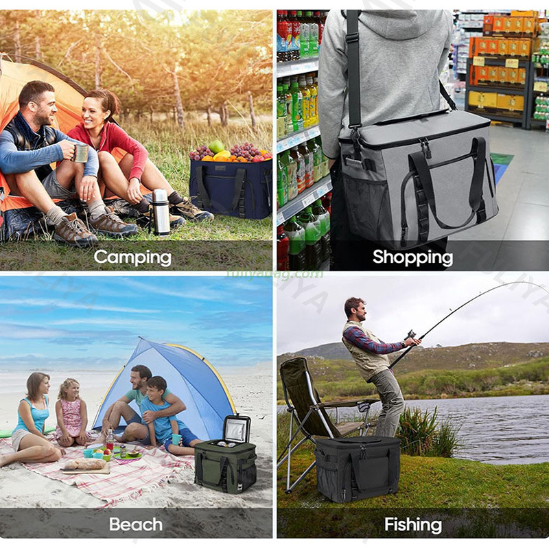 Wholesale Custom Logo Portable Large Waterproof Insulated Tote Bag Thermal Lunch Soft Cooler Box Bag For Men Women