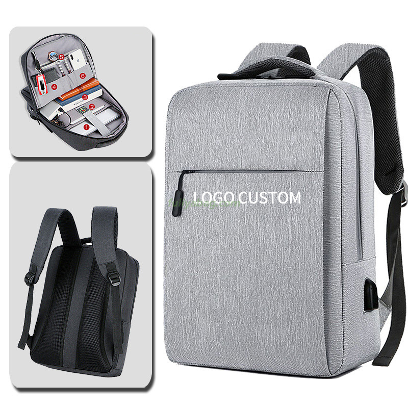 OEM ODM Waterproof Custom Polyester Carry On Travel Nylon Oxford USB Laptop Backpack for Men Women Teenager