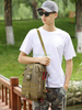 Outdoor Tactical Camouflage Fishing Rod Bag Waterproof Single Shoulder Fish Tackle Chest Bags Multi-purpose Backpack