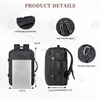 Custom Logo Fashion Backpack Waterproof Usb Charging Business Mens Women Vacuum Travel Backpack With Laptop Compartment