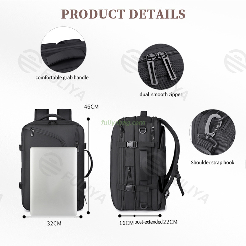Custom Logo Fashion Backpack Waterproof Usb Charging Business Mens Women Vacuum Travel Backpack With Laptop Compartment