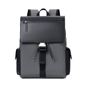 Fashion Waterproof Pu Leather Black Travel Business Laptop Back Bag College Student School Bag Luxury Men Backpack