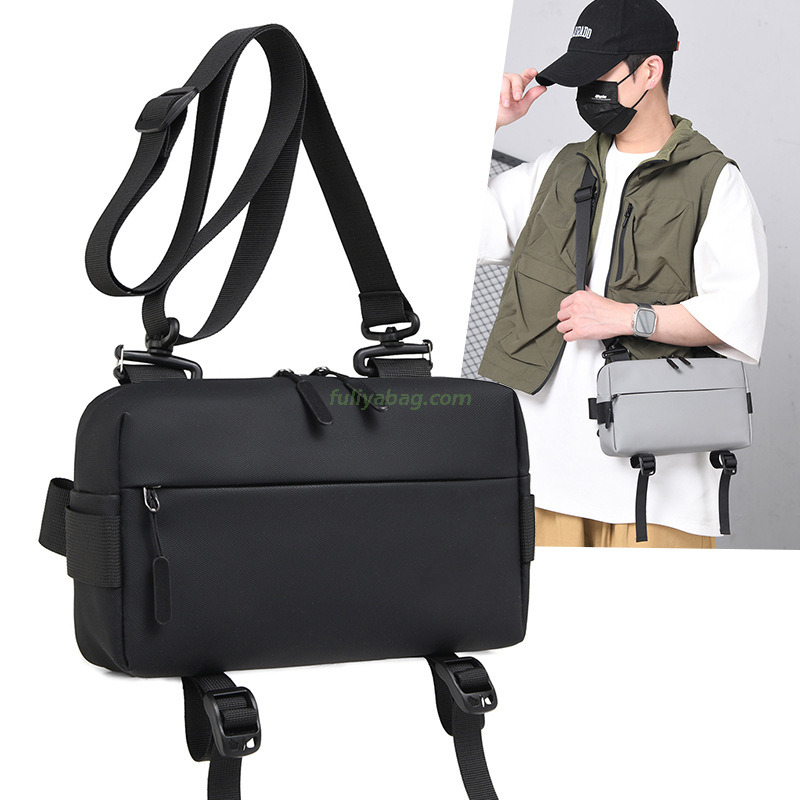 Wholesale Custom Casual Cycling Sports Waist Crossbody Bag Zipper Closure Portable Waterproof Men's Camera Shoulder Bag