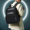 Custom Logo Black Waterproof Oxford Travel Business Computer Rucksack Airplane Office Laptop Backpack for Men Daily Use