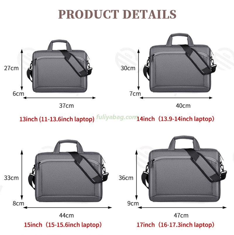 Custom Colorful Design Luxury Computer Handbag Waterproof Men Business Messenger Briefcase Work Lawyer Laptop Bag