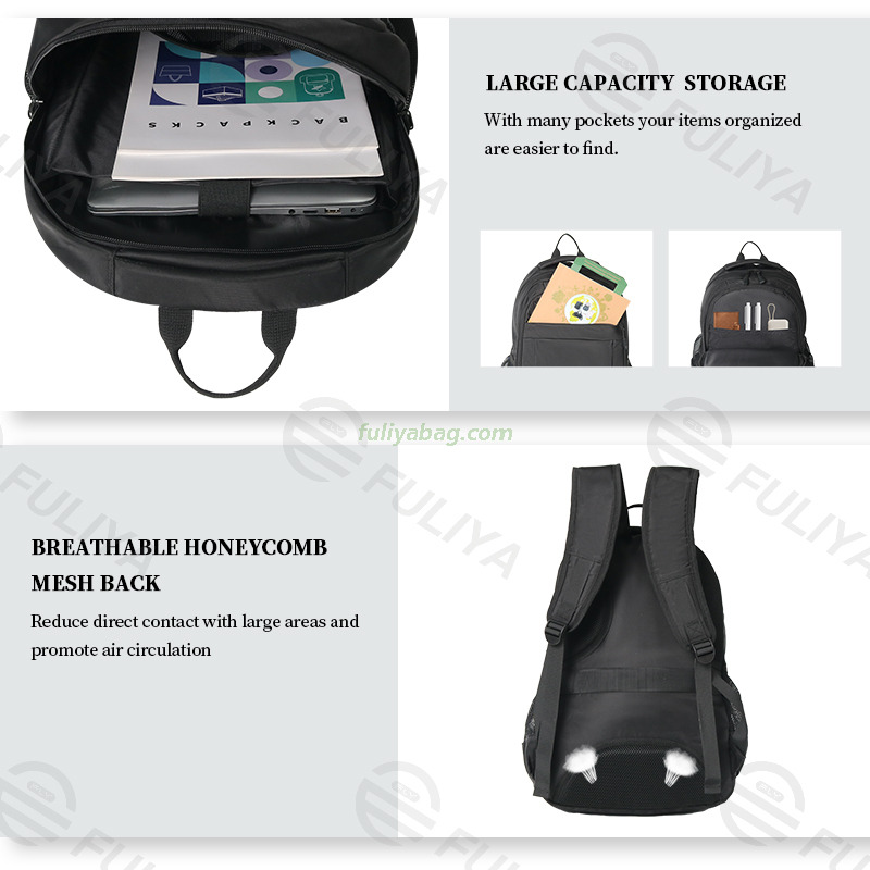 Wholesale High Quality Lightweight Convenient Outdoor Travel Unisex 17.3 inch Laptop Student Backpack for Men