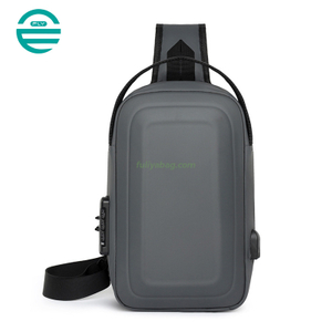 New Custom Business Casual Fashion College Student Commute Crossbody Bag Hard Motorcycle Men's Chest Bag