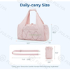 Home Travel Vacation Portable Crossbody Tote Storage Bag Pink Women Gym Travel Overnight Bag With Waterbottle Pocket