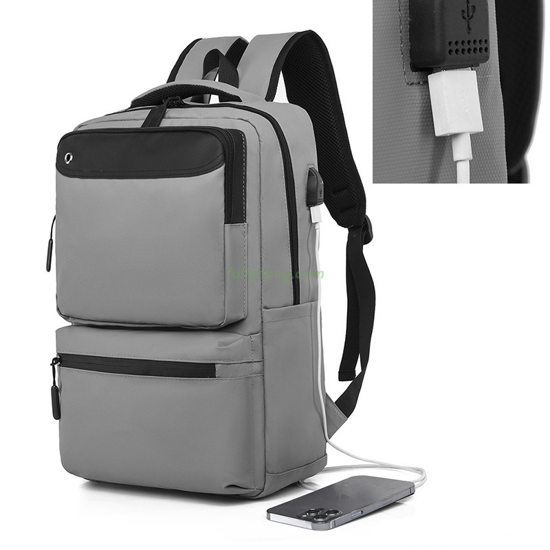 New Premium USB Laptop Backpack Waterproof Oxford Student Computer Backpack with USb Laptop Backpack