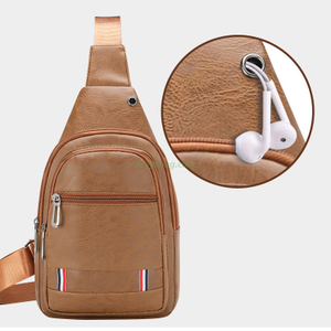 Factory Wholesale Solid Color Men's Business Chest Bag Cycling Sports Waterproof Crossbody Casual Chest Bag