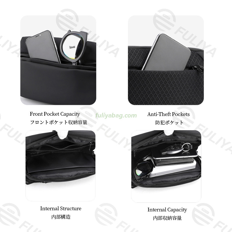 Custom Logo Adjustable Strap Small Crossbody Fanny Pack Pouch Trendy Chest Bag Sports Outdoor Travel Mens Waist Bag