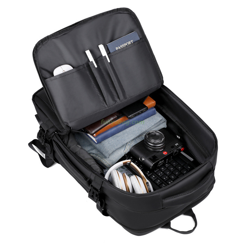 Extra Large Capacity Durable Waterproof Oxford Expandable 16inch Business Travel USB Portable Backpack Laptop Bag for Men