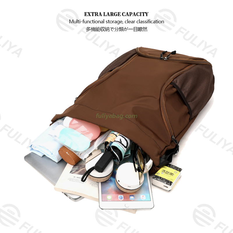 High Quality Basketball Football Fitness Sports Bag Casual Travel Waterproof Oxford Drawstring Backpack With Shoe Space