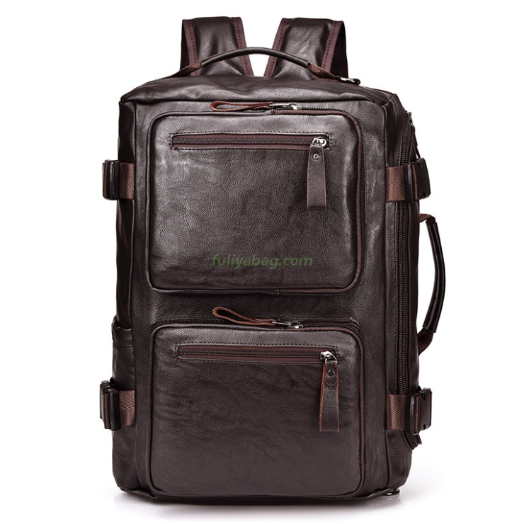 Head Short-distance Hiking Mountaineering Bags Shoulder Pu Leather Shoulder Bag Outdoor Multifunctional Travel Backpack