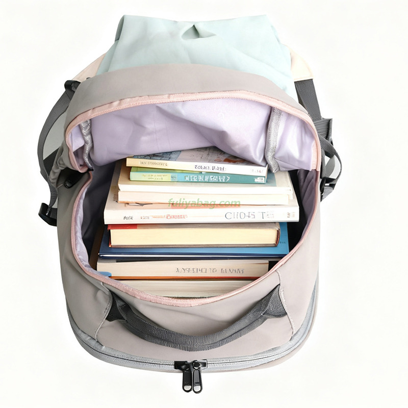 Custom Casual Nylon Light Hiking Backpack Junior High College Students' Large Capacity Schoolbag Simple Sports Backpack