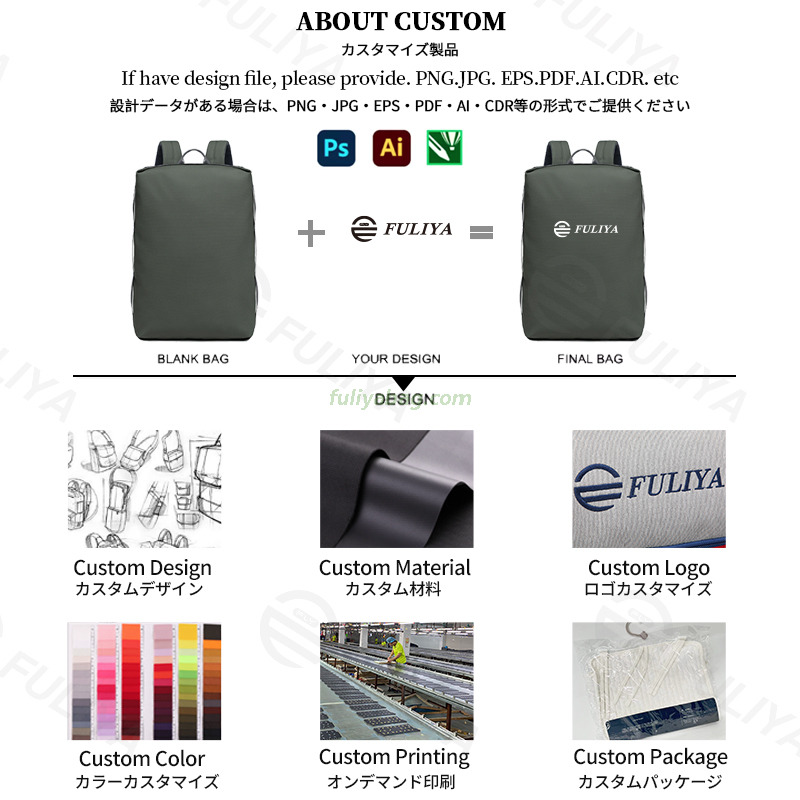 Custom Men Women Waterproof Multi-Purpose Large Capacity Backpack Outdoor Hiking Travel Laptop Backpack for Daily Use