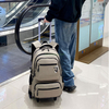Fashion Large Capacity Waterproof Boys' Backpack Wear Resistant Student Backpack Schoolbags Teens Trolley Bags With Wheel