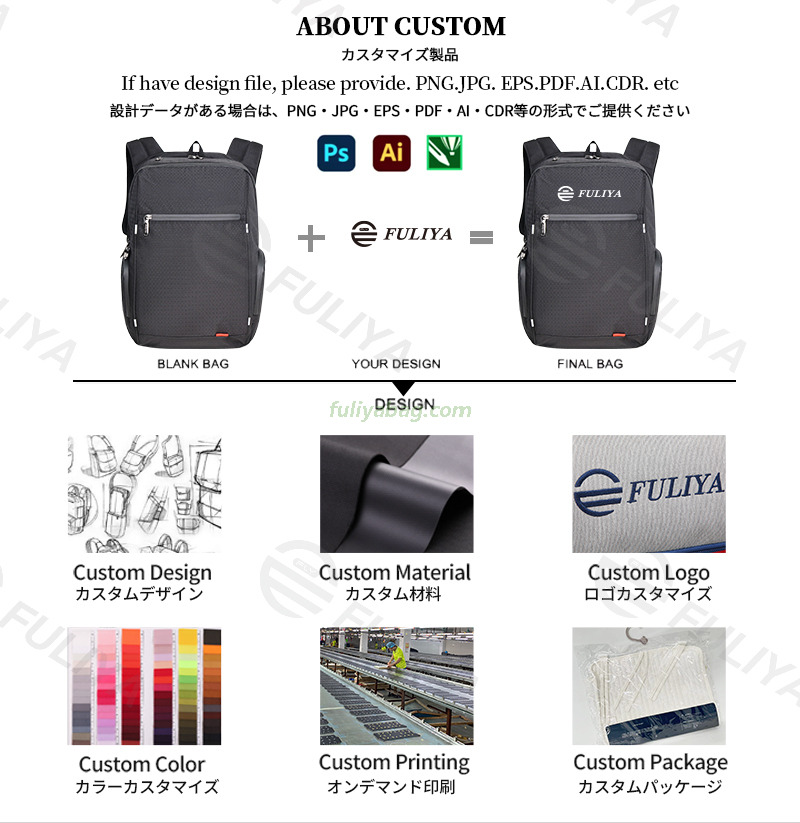 New Design Wholesale Waterproof Custom Logo School Travel Business USB Charging Laptop Backpack Bag for Man Backpack