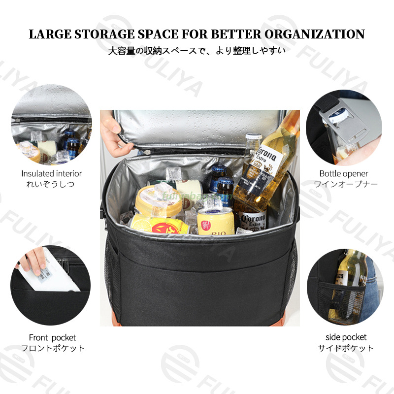 Factory Custom OEM ODM Insulated Ice Pack Lunch Cooler Bag 600D Oxford Thermal Bento Bag for Kids Adults Picnic Lunch