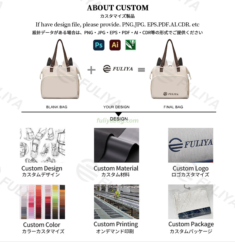 Customized Waterproof Travel Baby Diaper Tote Bag Lightweight Large Capacity Mummy Backpack Maternity Bag for Hospital