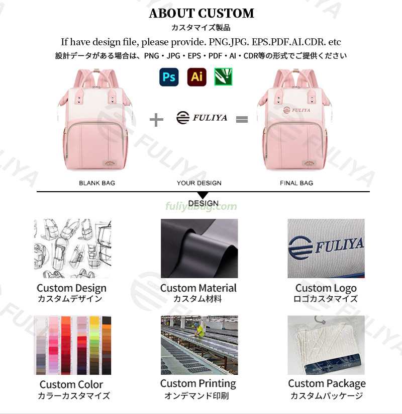 BSCI Factory Multifunctional Waterproof Convertible Nappy Baby Care Bag Mommy Backpack With Changing Station