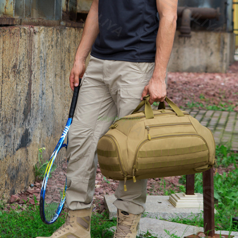 Customized 35L Multi-Function Waterproof Outdoor Camping Travel Gym Sport Tactical Duffle Bag Tactical Backpack For Men