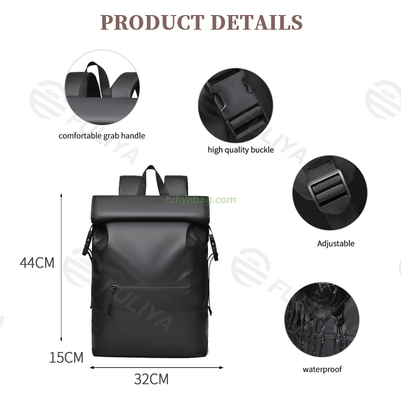 OEM ODM Large Capacity Business Computer Laptop Backpacks Travel Waterproof Outdoor Sports Roll Top Backpack