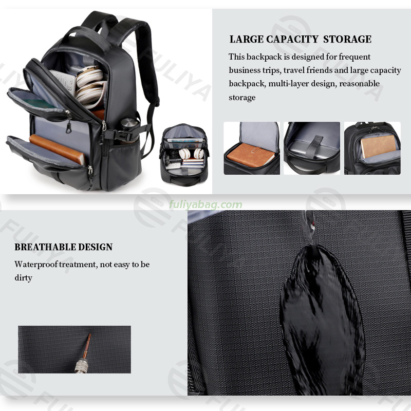 Travel Water Resistant College School Computer Bag Business15.6 Inch Notebook Slim Sturdy Laptops Backpack for Men Women