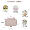 Custom Ladies Weekend Travel Handheld Zipper Cosmetic Storage Pouch Organizer Tote Bag Portable Velvet Makeup Pouch Bag