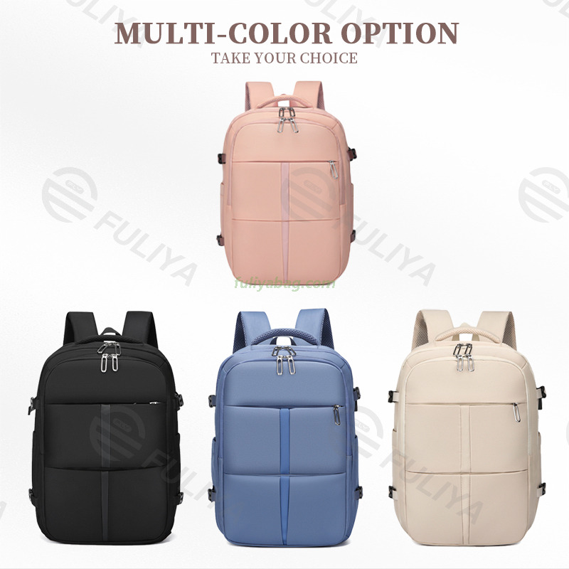 Large Capacity Custom Work Men Women Water Resistant Daypack Luggage Laptop Backpack with USB Charging Port Shoe Pouch