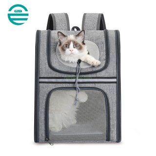 Large Capacity Outdoor Pet Walking Night Reflective Backpack Pet Carrier Shoulder Bag Dog Cat Carrying Backpack