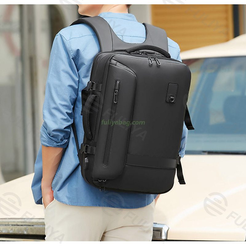 Custom Fashion Large Capacity Vacuum Airbag Backpack Waterproof Business Luggage Laptop Travel Backpack