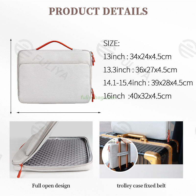Portable 13 14 15 16 Inches Laptop Sleeve Laptop Case Notebook Tote Bag Macbook Handbag For Women Men
