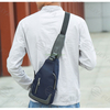 Custom Logo Waterproof Oxford Casual Crossbody Sling Bag Men's Chest Bag With USB Charging