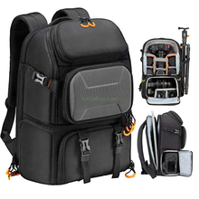 Custom Logo Travel Waterproof Large Photography Triangle Digital SLR Video Bag Camera Backpack with Laptop Compartment