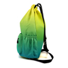 Custom Large Capacity Outdoor Causal Sport Basketball Bag Waterproof Nylon Gradient Drawstring Backpack